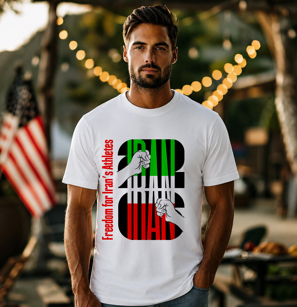 Freedom for Iran’s Athletes T-Shirt – Iran 2026 Graphic Tee – Protest-Inspired Cultural Design