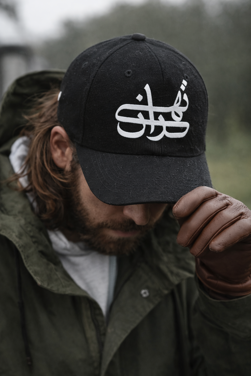 Embossed Tehran typography Azadi Tower velvet on wool Unisex Baseball Caps