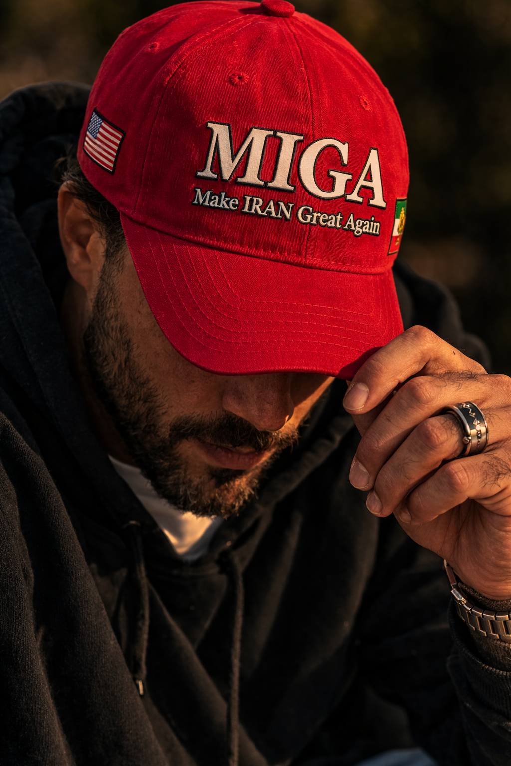MIGA MAKE IRAN GREAT AGAIN RED HAT CAP