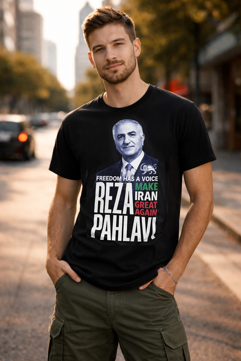Reza Pahlavi Voice of freedom T-shirt TEETISH