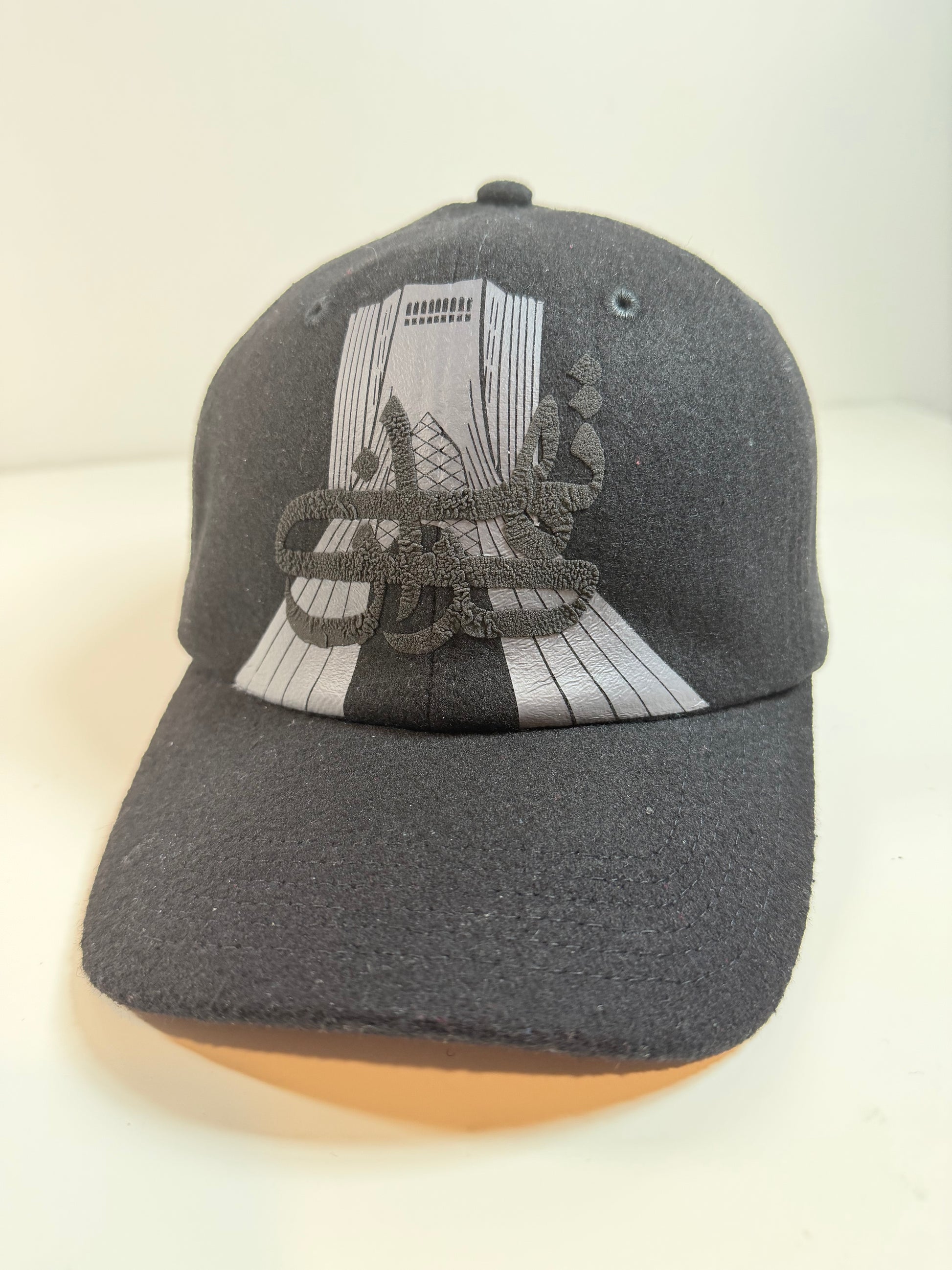Embossed Tehran typography Azadi Tower velvet on wool Unisex Baseball Caps